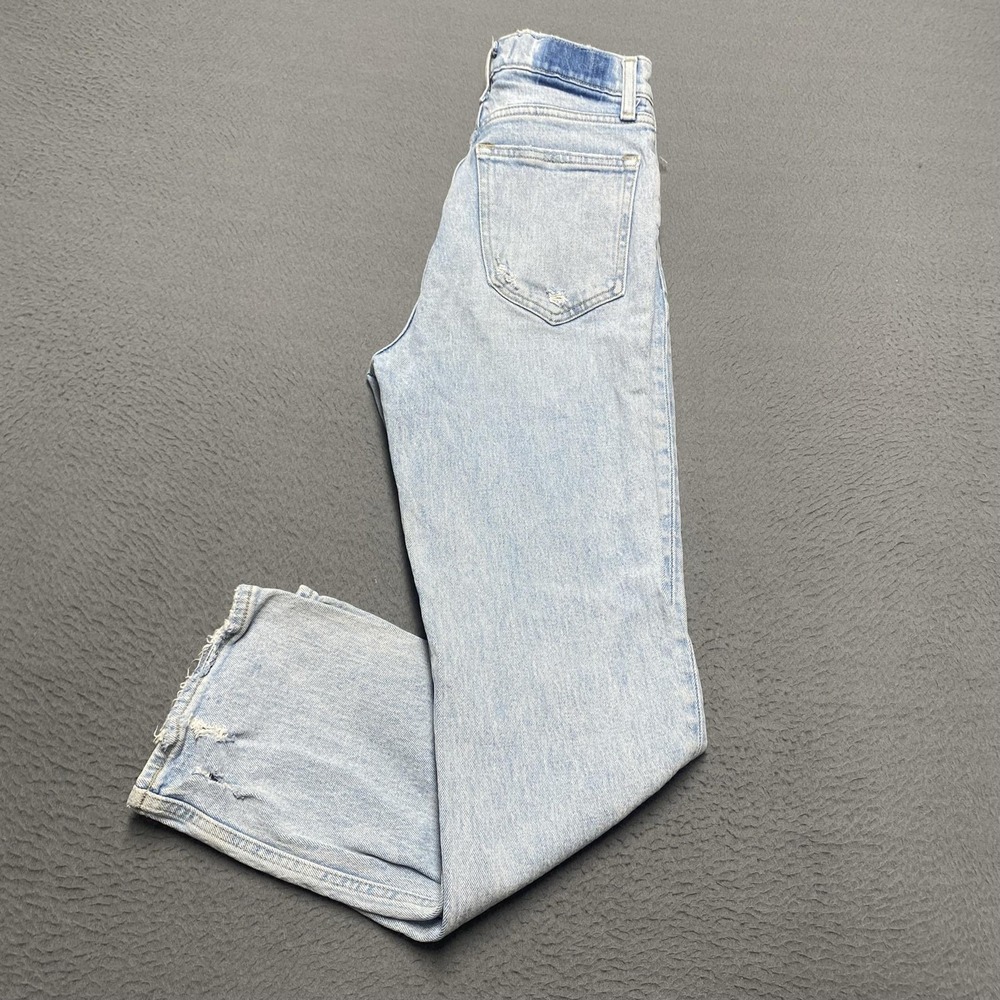 Abercrombie & Fitch Jeans Womens 25 Blue 90s Straight Ultra High Rise Distressed